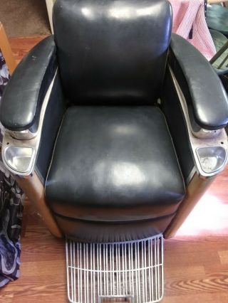 1953 Koken President Barber Shop Chair Mid - Century,  & Rare Find