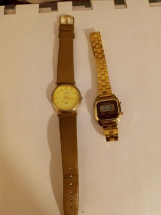 Two Ladies Watches Chanel Quartz And Delphi Gold Toned Watch