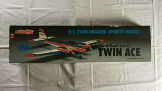 Vintage (rare) Pilot Quick Built Series Twin Ace Rc Twin Engines Sporty Model