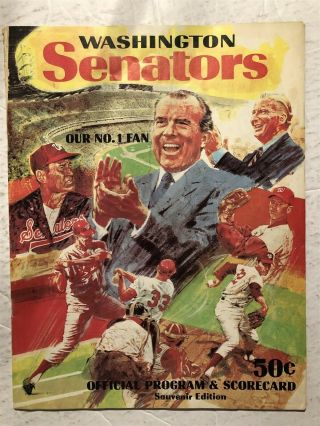 1970 York Yankees Vs Washington Senators Program Ted Williams Un - Scored