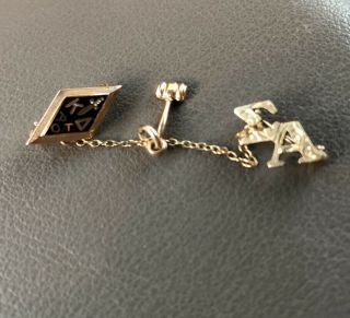 Rare Kappa Delta 10k Gold Sorority Badge W/ Sigma Alpha & Judge Gavel Pin