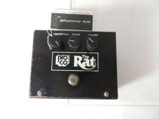 Vintage 1982 Proco Rat Distortion Effects Pedal Big Box Lm308 Ic Rare