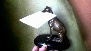 Rare Antique 19 C Bronze Greyhound Dog With Articulated Jaw Letter Holder