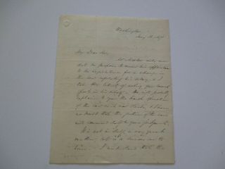 Antique American Document Signed Autograph 19th Century Senator Massachusetts