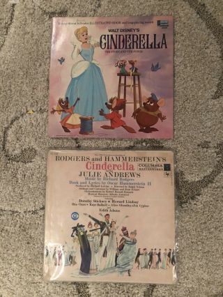 Vintage Walt Disney Cinderella Vinyl Lp Record Sound Track Classic Rare