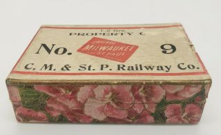Rare Vintage Chicago Milwaukee And St.  Paul Railway Co.  Pen Nibs No.  9 Box Of 34