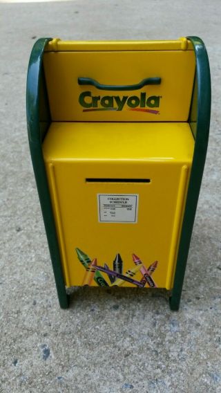 Gearbox Collectible Crayola Metal Mailbox Bank 6.  5 " Great Shape Rare With Key