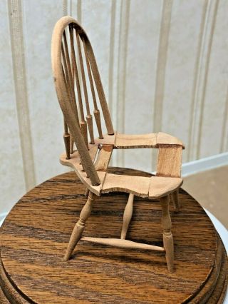 Dollhouse Miniature William Clinger Unfinished Windsor Side Chair 1:12 2