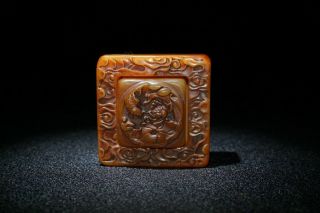 Chinese Natural Shoushan Stone Handmade Exquisite Seal 70179
