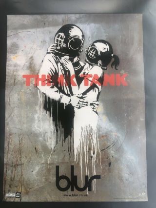 Rare Banksy Blur Think Tank Promo Poster - (marked Promo)