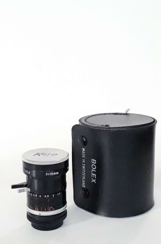 RARE KERN Switar 10mm f1.  6 Multicoated C mount Bolex H16 RX Camera 4