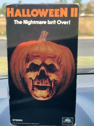 Halloween Ii 1981 Vhs Rare Mca Cult Classic Htf Oop Horror Slasher Splatter