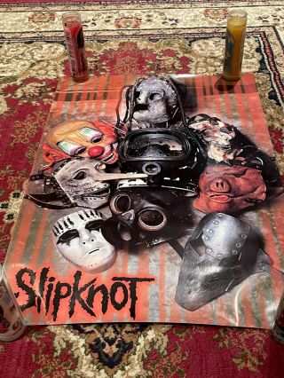 Slipknot Vintage Promo Poster Self Titled 2000 Rare Iowa Corey Taylor Blue Grape