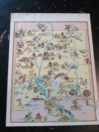 Mexico - Ruth Taylor Map 1935 - Whimsical And Colorful Map Of Mexico