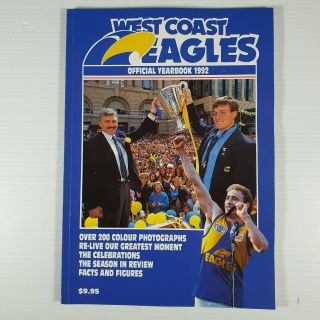 Afl West Coast Eagles Yearbook 1992 John Worsfold Rare Postage