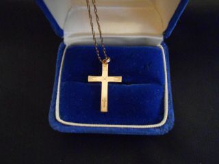Christmas Gift,  Vintage/antique Esemco 14k Gold Cross,  1 Inch By 3/4 Inch