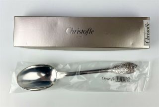 Christofle Paris Royal Cisele Pattern French Silver Plate Serving Spoon Nr Sam