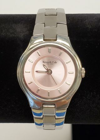 Pre - Owned Kenneth Cole Ny Women’s Stainless Steel Bracelet Pink Dial Kc4373p