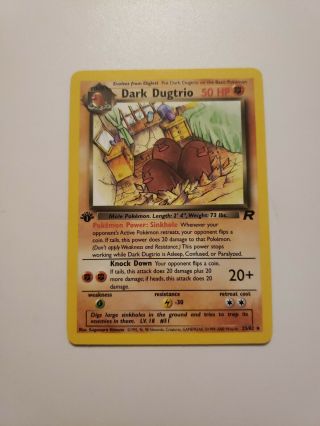 Pokemon Tcg - Dark Dugtrio Rare 1st Edition - Team Rocket 23/82 Near