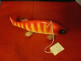 Vintage Ice King Bear Creek Fish Decoy C1960