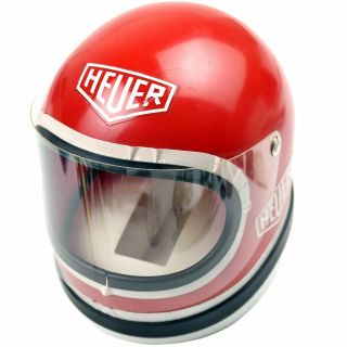 Heuer Helmet Rare Vintage Pre - Merger 1970s Watch Box Authentic