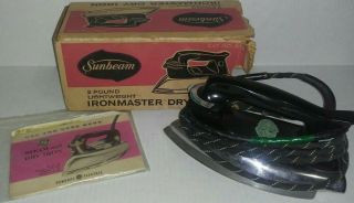 Rare Vintage Sunbeam 2 Pound Dry Iron Ironmaster Model A - 13,  1960 