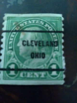 Very Rare “green Line” George Washington 1 C Stamp And 1c Ben Franklin Both 1907