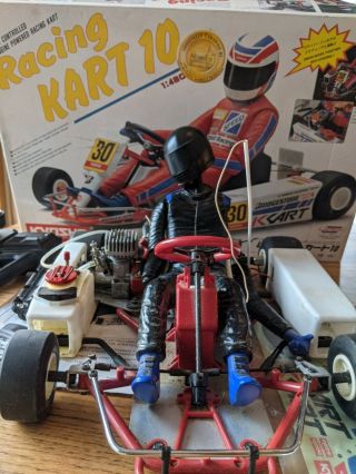 Vintage Kyosho Racing Kart 10 With O.  S.  Max.  10 Engine Powered Rare -