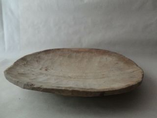 Old Antique Primitive Wooden Bread Bowl Dough Plate Rustic