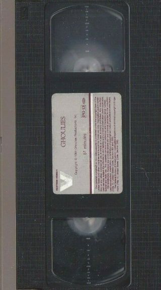 GHOULIES VHS RARE OOP 1985 VESTRON VIDEO HORROR 2