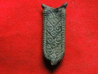 Ancient bronze end from Viking belt 2