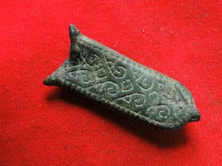Ancient bronze end from Viking belt 3