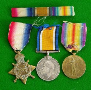 Rare Ww1 1914/15 Medal Trio To 2 Rhodesia Regiment Pte 777 Edwin Brazier