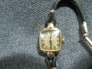 Vintage Hamilton Wadsworth 12K Gold filled women watch for spare parts repair 2