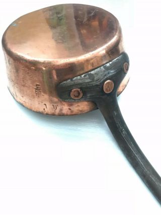 Rare Antique French E.  Dehillerin Stamped Windsor Copper Pot Pan 3mm