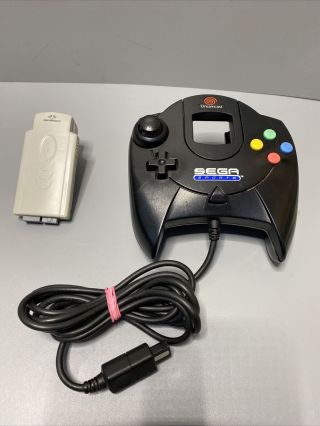 Sega Sports Rare Black Dreamcast Controller - Hkt - 7700 With Tremorpak