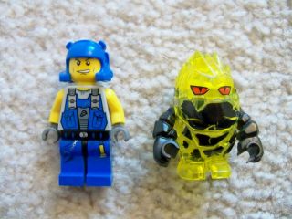 Lego Power Miners - Rare Rock Monster Combustix (trans - Yellow) & Miner Minifigs