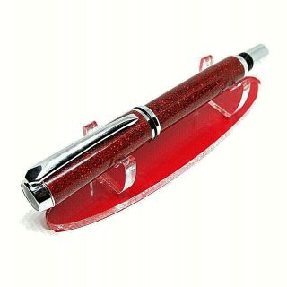 Rare Red Fountain Pen Holder,  Desk Pen Display Stand - Storage Office Decor