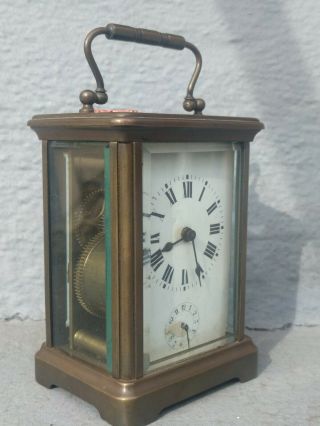 Antique Brass Carriage Clock.  From China.  With Key.  Not