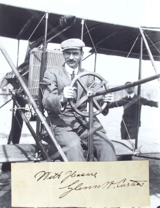 Glenn Curtiss Aviation Pioneer & Aircraft Designer Autograph  Rare