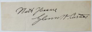 Glenn Curtiss Aviation Pioneer & Aircraft Designer Autograph  Rare 3