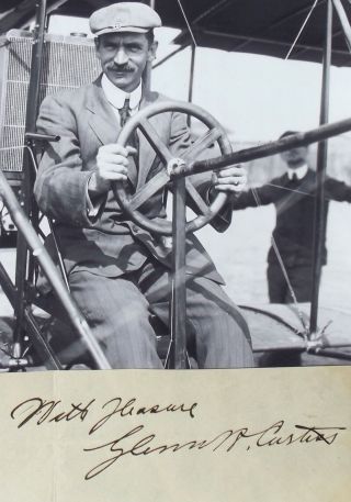 Glenn Curtiss Aviation Pioneer & Aircraft Designer Autograph  Rare 5
