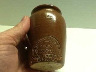 Antique Western Counties Creamers Stoneware Cream Pot.  3 1/2 Inches Tall. 2