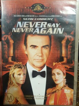 Never Say Never Again Rare Pal Dvd Sean Connery James Bond 007 Kim Basinger Film