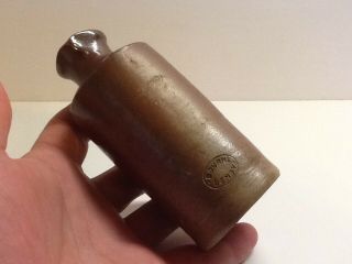 Antique Bourne Denby Stoneware Master Inkwell With Pour Spout.