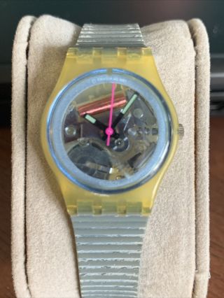 Swatch Watch Rare Blue Bay 1987 Vintage 80 
