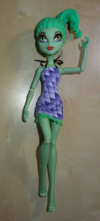 Monster High Create A Monster Green Gorgon Girl Doll Cam Lizard Turtle Rare