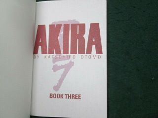 RARE 1990 ' s Akira COLOR edition,  Volumes 3 Katsushiro Otomo,  Epic Comics NM 3