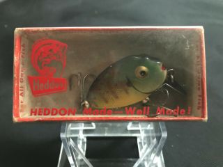 Vintage Heddon Tiny Punkinseed 380 Sun W/ Gold Eye Fishing Lure [original Box]