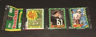 1986 Topps Football Rack Pack W/ Jerry Rice & Steve Young Rookies Rcs Rare